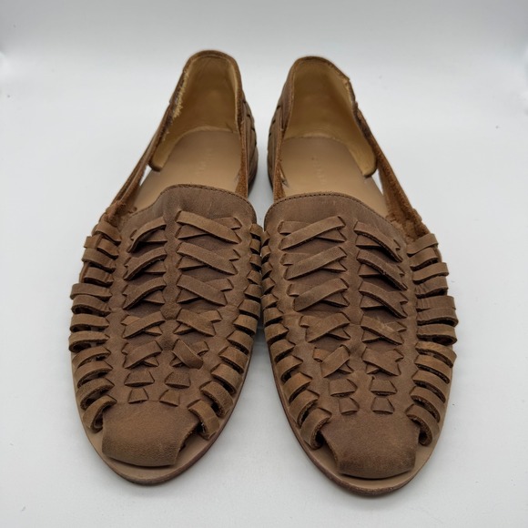 Nisolo Mens Leather Woven Huarache Open Toe Sandals Flats Shoes Size 9.5 - Picture 2 of 7